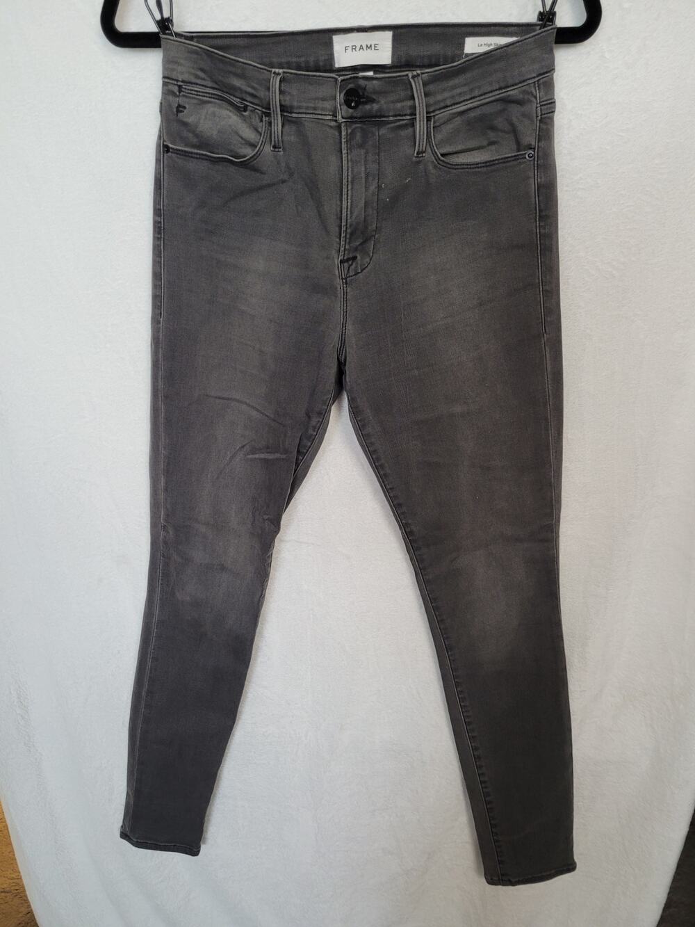 FRAME Le High Skinny Gray Stretch Jeans Women's Size 28 High Rise Ankle Skinny